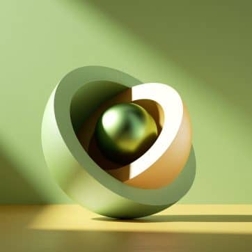 3d,Abstract,Minimal,Modern,Background,,Metallic,Core,Ball,Hidden,Inside